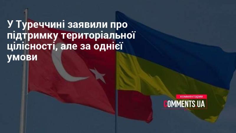 У Туреччині висловили підтримку територіальній цілісності, але лише за певної умови.